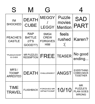 SMG4 (WOTFI 25) Bingo Card