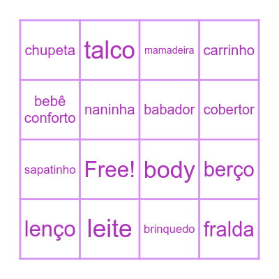 Chá da Helena Bingo Card