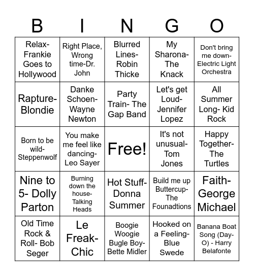 Deb Bingo #2 Bingo Card