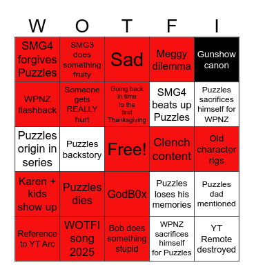 WOTFI 2025 Bingo Card