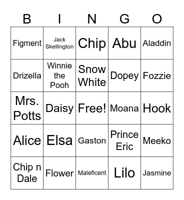 TRingo! #40 DISNEY! Bingo Card