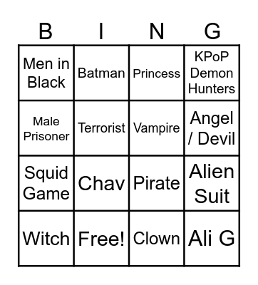Bingo Halloween Bingo Card