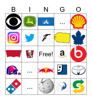 Corporate Logo Bingo Card
