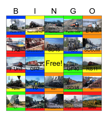 Rock Island and other Fallen Flags around North America Bingo Card