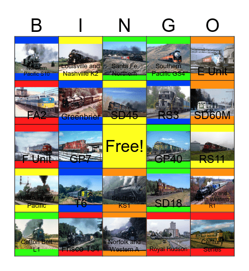 Rock Island and other Fallen Flags around North America Bingo Card