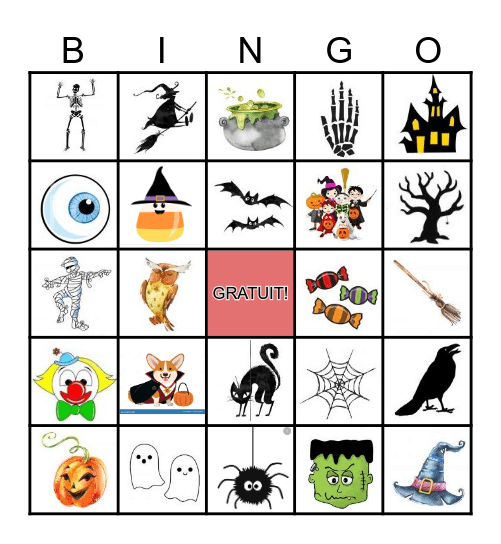 Bingo Halloween Bingo Card