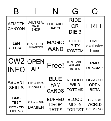 MAPLE CON ANNOUNCEMENTS Bingo Card