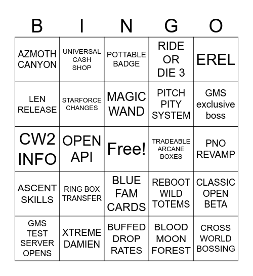 MAPLE CON ANNOUNCEMENTS Bingo Card