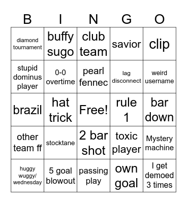 RL BINGOOOO Bingo Card
