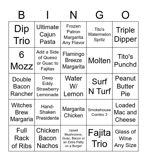 SERVER BINGO Card
