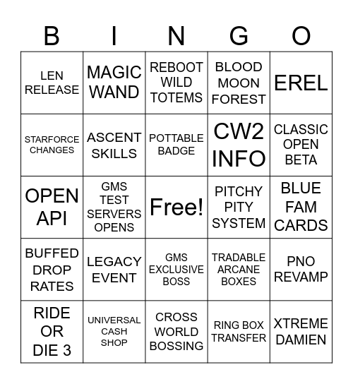 MAPLE CON 2025 Bingo Card