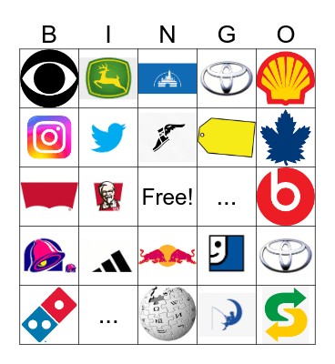 Corporate Logo Bingo Card
