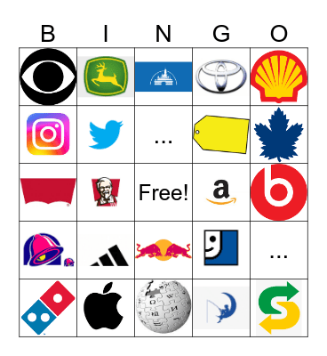 Corporate Logo Bingo Card