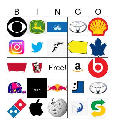 Corporate Logo Bingo Card