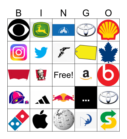Corporate Logo Bingo Card