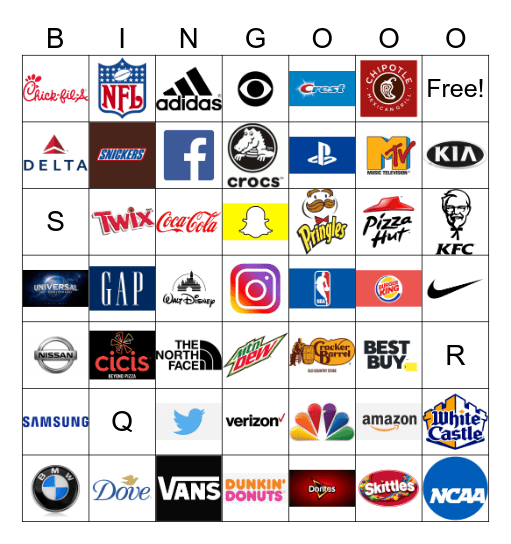LOGO BINGO! Bingo Card
