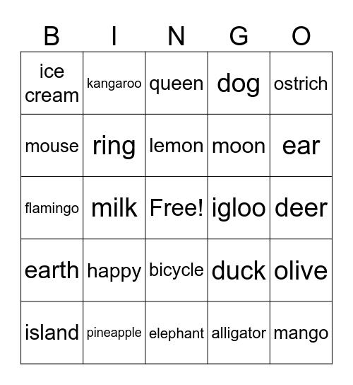 Hana House A-R BiNGO!! Bingo Card