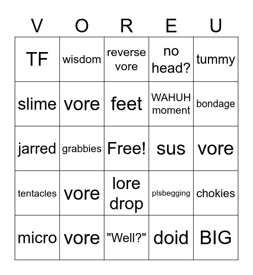WP Bingo Card Bingo Card