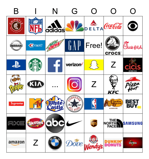 LOGO BINGO! Bingo Card