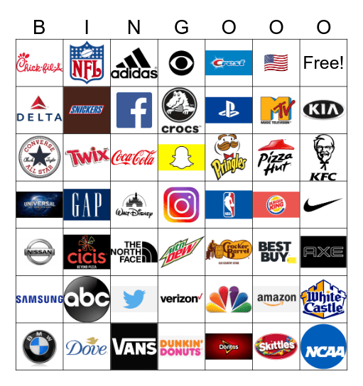 LOGO BINGO! Bingo Card
