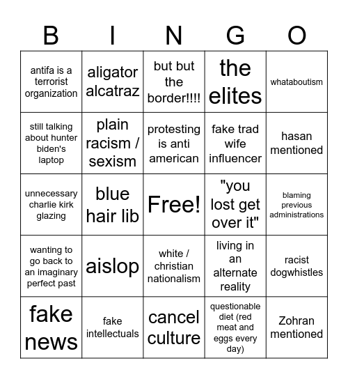 updated maga bingo Card