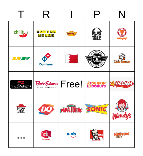 Tripn Bingo Card