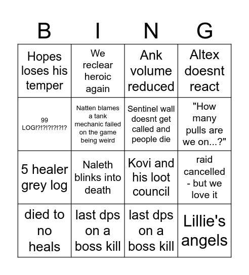 UniBing Bingo Card