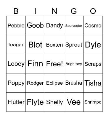 Twisted Bingo Card