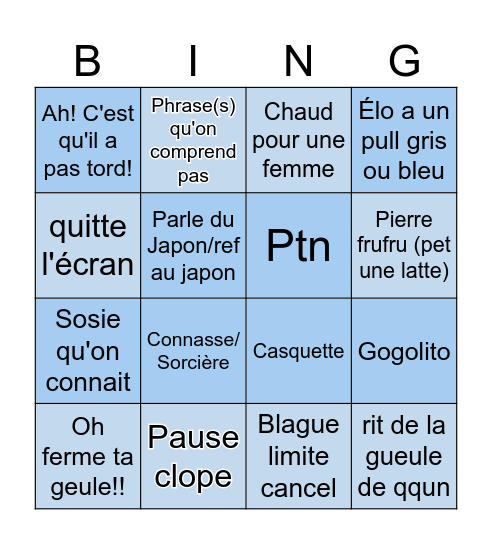 Pierre? Present! Bingo Card