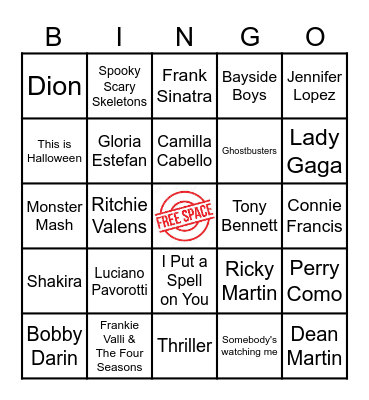 Hispanic Heritage Month + Italian Heritage Month + Halloween! Bingo Card