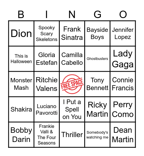 Hispanic Heritage Month + Italian Heritage Month + Halloween! Bingo Card