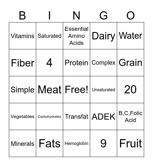 BINGO Card
