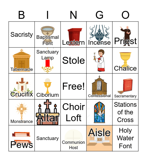 Catholic Bingo Card