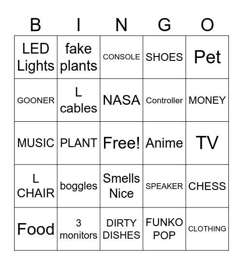 setups Bingo Card