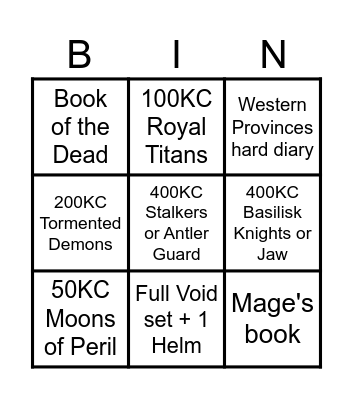 Decubital Gear Bingo #1 V2 Bingo Card