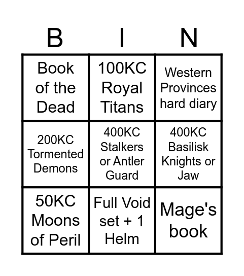 Decubital Gear Bingo #1 V2 Bingo Card