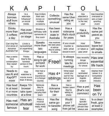 Get to know everyone BINGO Card