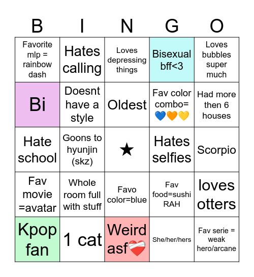 Yasmin bingo Card