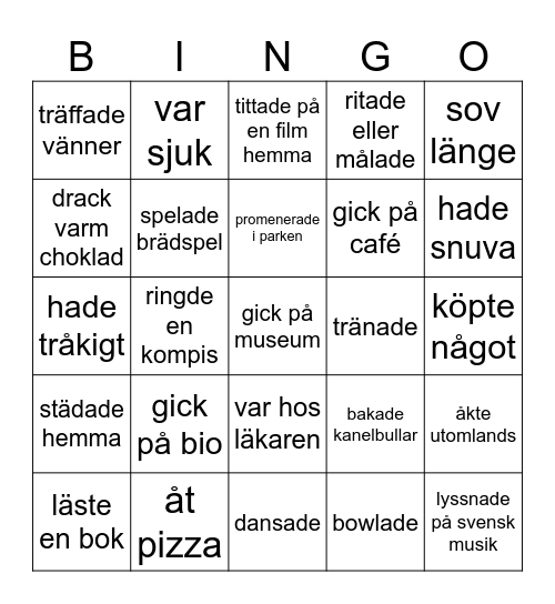 Höstlovet: Hitta någon som... Bingo Card