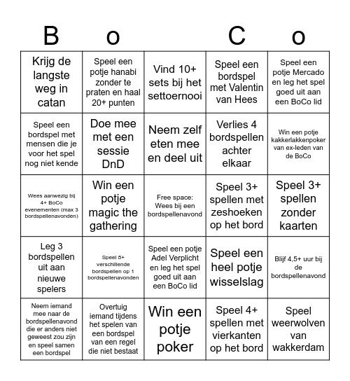 BoCo Bingo Card