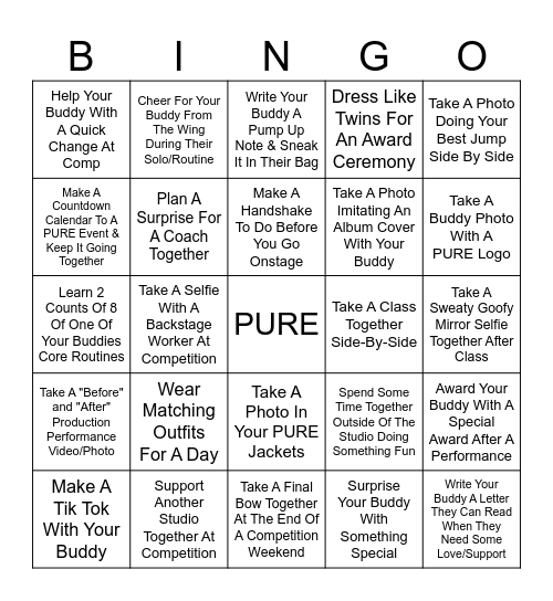 BUDDY BINGO Card