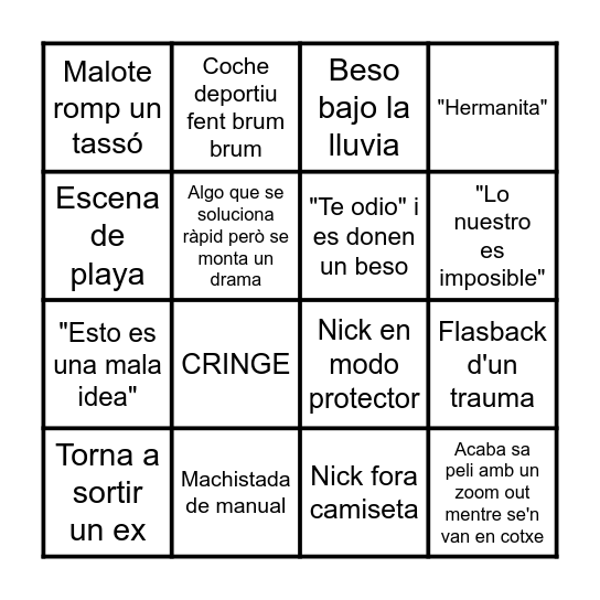 Culpa Nuestra Bingo Card