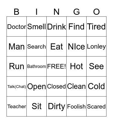 Sign Language BINGO Card