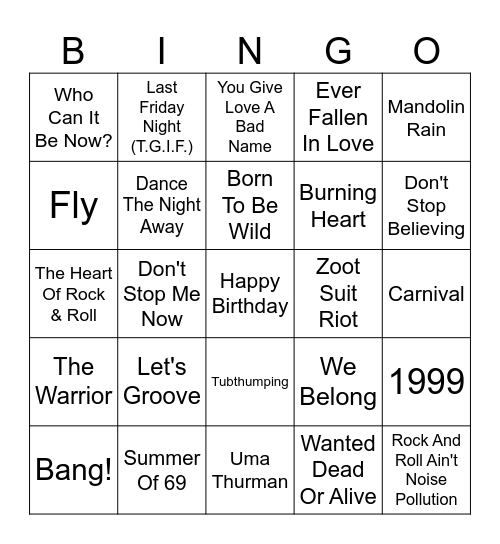 Like It's 2025 Bingo Card