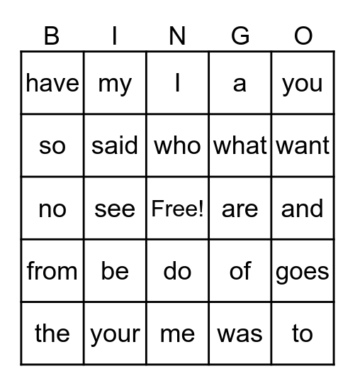 UFLI BINGO (1-15) Bingo Card
