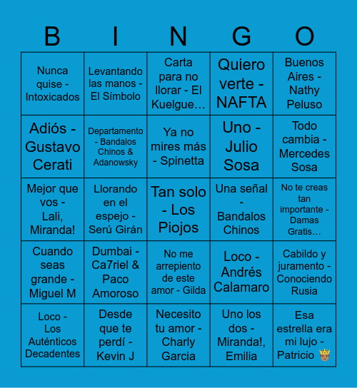 Qué hacés, boludo? Bingo Card