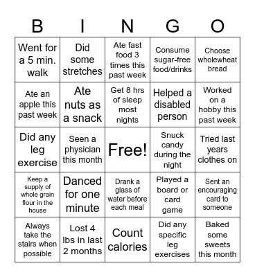 TOPS BINGO Card
