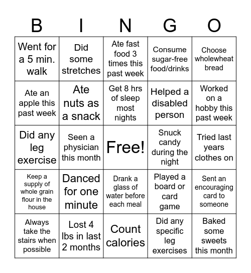 TOPS BINGO Card