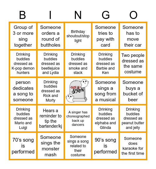 BREWS, BOOS & BINGO Card