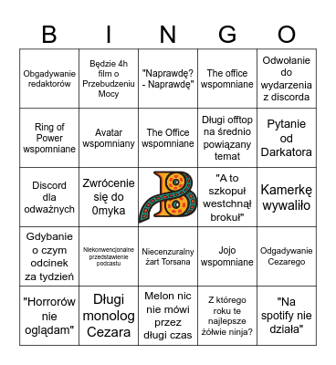 Podcast Klasy B Bingo Card
